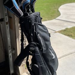 Golf Clubs With New Nike Bag