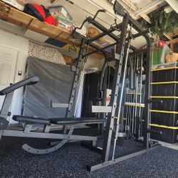 Smith Machine 2001 | Multi-Use Adj Bench | Gym Equipment | Fitness | Squat Rack | Excercise |🔴WEIGHTS AND BARBELL SOLD SEPARATELY 🔴 FREE DELIVERY 🚚
