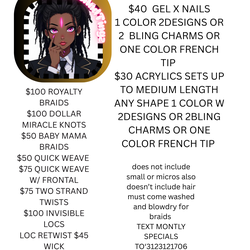 Nail tech specials