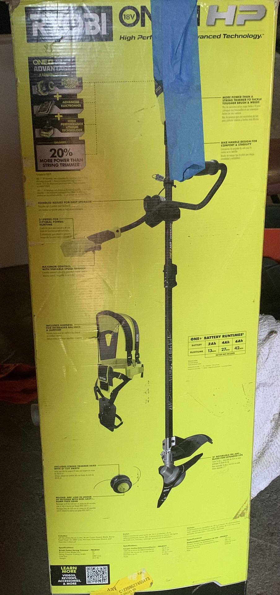 PBLBC01B Fits For RYOBI HP 18V Brushless Bike Handle Brush Cutter (Tool Only