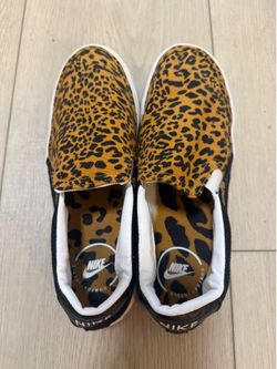 Leopard Nike Slip Ons