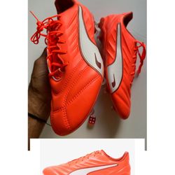 PUMA King Pro FG/AG FG/AG Firm/Multi-Ground Soccer Cleats Red