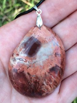 Big siberian jasper pendant from lake baikal land