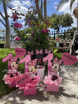 Minnie Mouse Centros De Mesa Centerpieces Cutouts Decoraciones