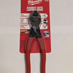 Milwaukee 8 in. Angled Head Diagonal Cutting Pliers with Dipped Grip