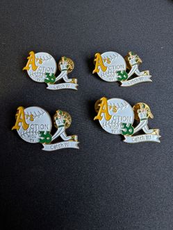 A's Action KICU TV 36 - vintage pins
