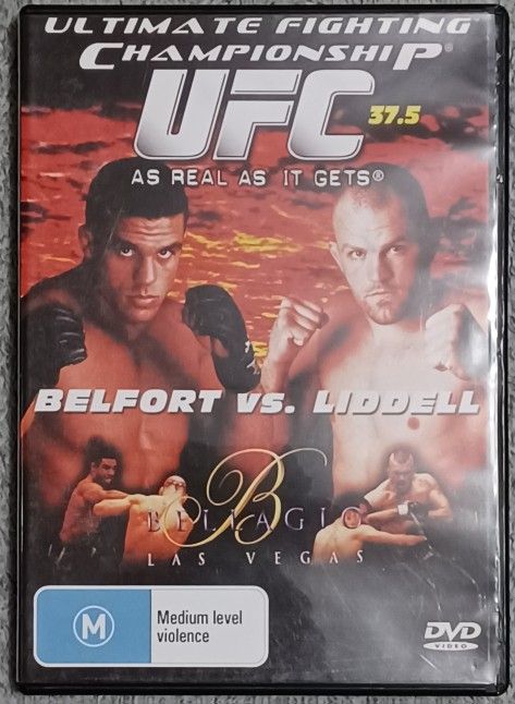 UFC DVD 37.5 Belfort Liddell 2002 Show Mma Martial Arts Boxing Wrestling 