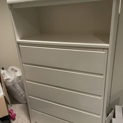 vintage wood dresser with riser 