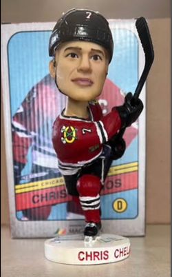 Chicago Blackhawk Chris Chelios Bobblehead-Signed
