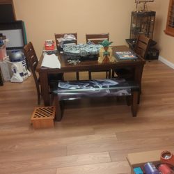 Dining Room Table With Chairs And Bench