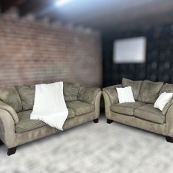 Delivery Available Ashley, Gray Brown, sofa/couch and loveseat