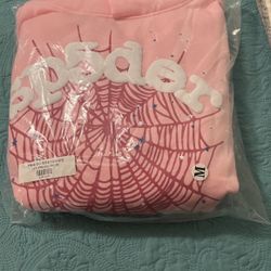 Pink Og Sp5der Hoodie With Reciept