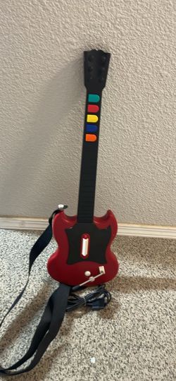 Red octane psL6H wired PS2 guitar hero