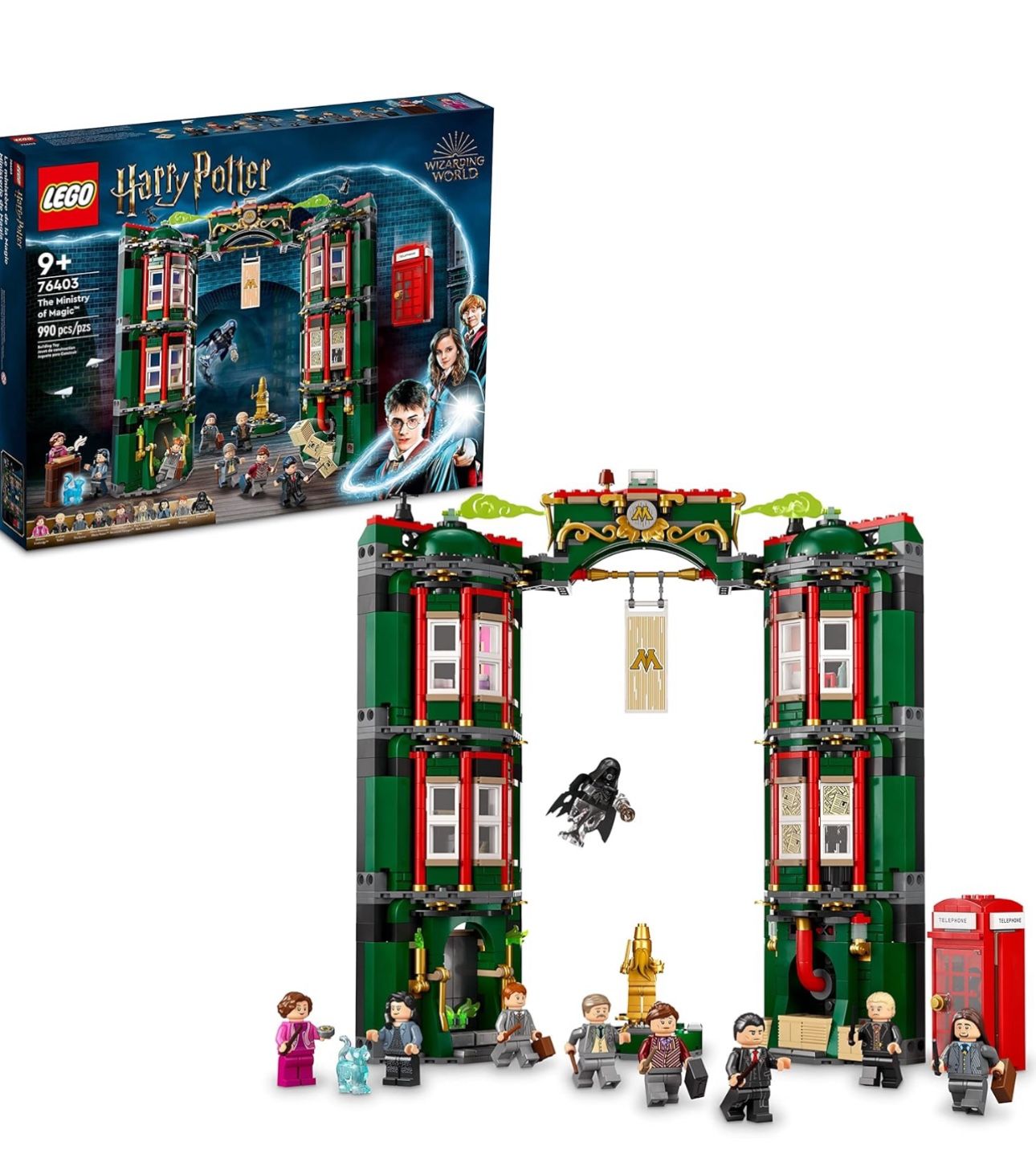 LEGO Harry Potter The Ministry of Magic Building Toy 76403 Large Modular Building Set with 12 Minifigures, Harry Potter Gift Idea for Kids Boys Girls 