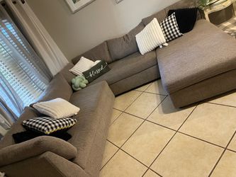Sectional couches gray color