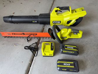 Ryobi 40v shrub trimmer and Leaf Blower