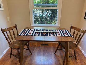 2 vintage wood dining chairs