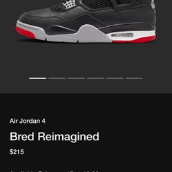Air Jordan 4 ‘Bred’ Reimagined sz 12 Men