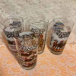 LIBBEY'S SUPER DERBY GLASSES - SET OF 4  - $8 for set - NEW LOUISIANA DERBY GLASSES
