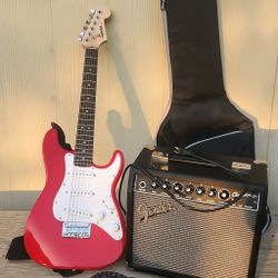 🎸 Fender Mini Guitar + Fender Champion 20 Amp Bundle – $185 OBO 🔥 RETAILS FOR $250+!