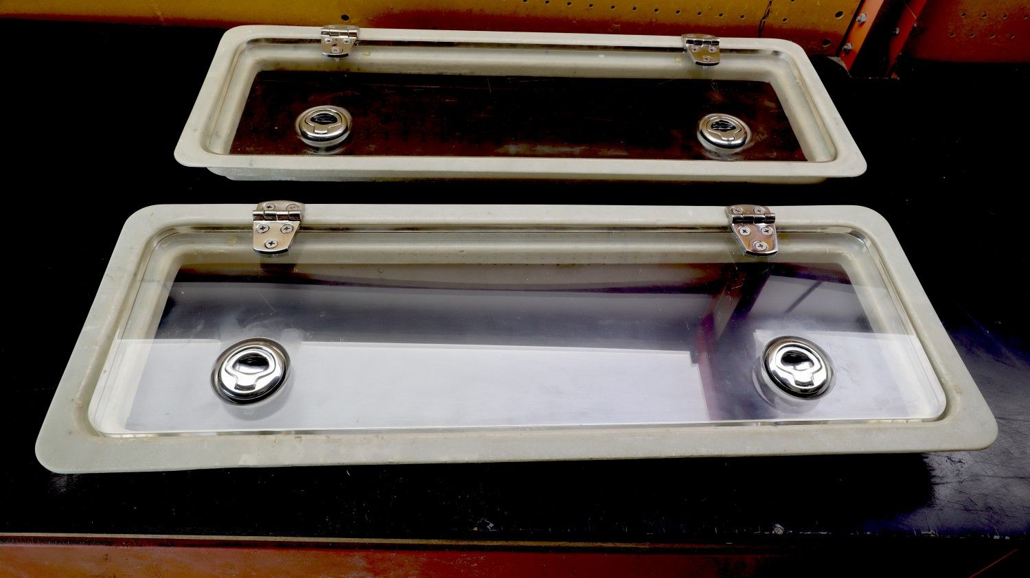 2 x 24"x8" Universal Fiberglass Hatch For Bait Well or Life Well