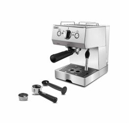Gevi 15 Bar Pump Espresso Coffee Machine with Manual Milk Frother, Espresso and Cappuccino Machine for Home, 50 oz removable water tank, Silver / Stai
