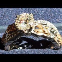 Stunning 1ct Moissanite & Diamond Ring - Custom Made in Israel