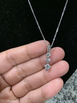 Diamond necklace and earrings