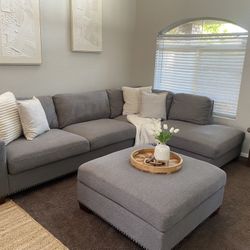 Grey Linen Couch FREE DELIVERY 