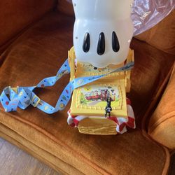 Disney Parks Mickey Minnie Perfect Picnic Basket Popcorn Bucket Runaway Railway