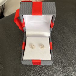 Diamond Earrings 14 Karat Post And Balk