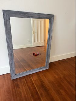 Wood frame mirror