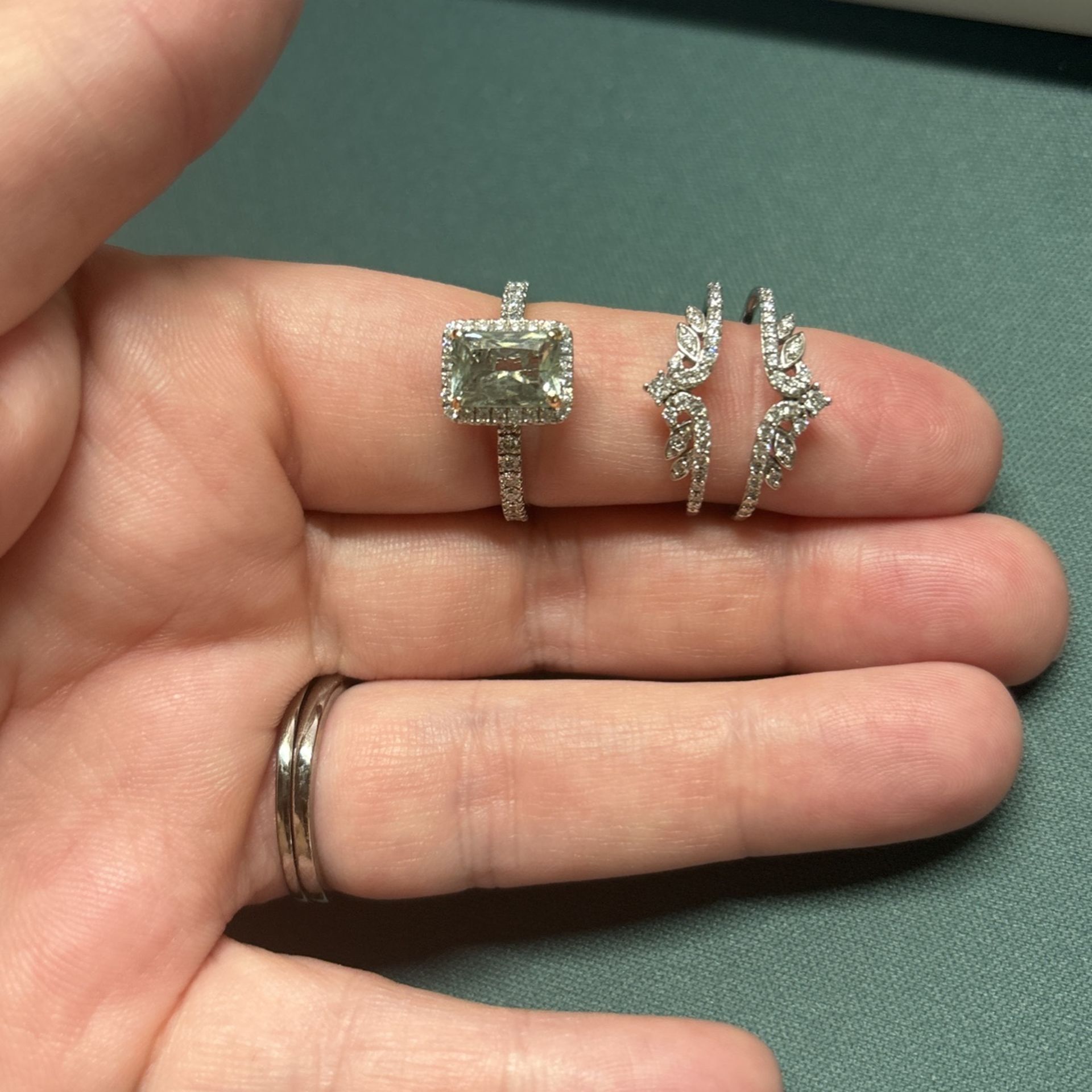 Engagement Ring With Ring Enhancer Neil Lane Quartz And Diamond