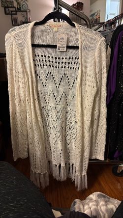 Cream, Crochet Cardigan