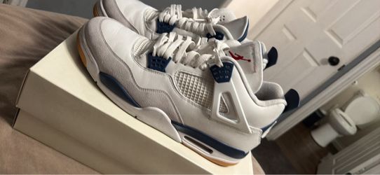 Air Jordan 4 White Navy Gum Sneakers