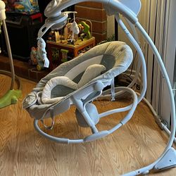 Ingenuity InLighten 2-in-1 Baby Swing & Rocker with Cool Mesh