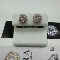 Original ‘Honeycomb’ VVS Moissanite Screw Back Earring Studs!! (Pass Tester)
