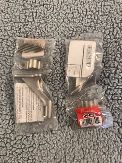 Brainerd Satin Nickel Hand Rail Bracket 47794 (2 pieces)