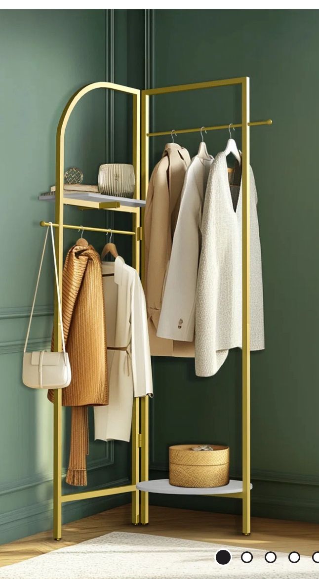 Adjustable Corner Clothing Rack
