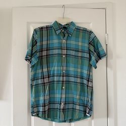 Teen Young Gap Kid’s Plaid Bottom Down Shirt size 14-16