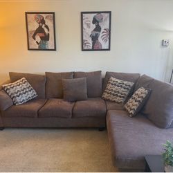 couch with pillows