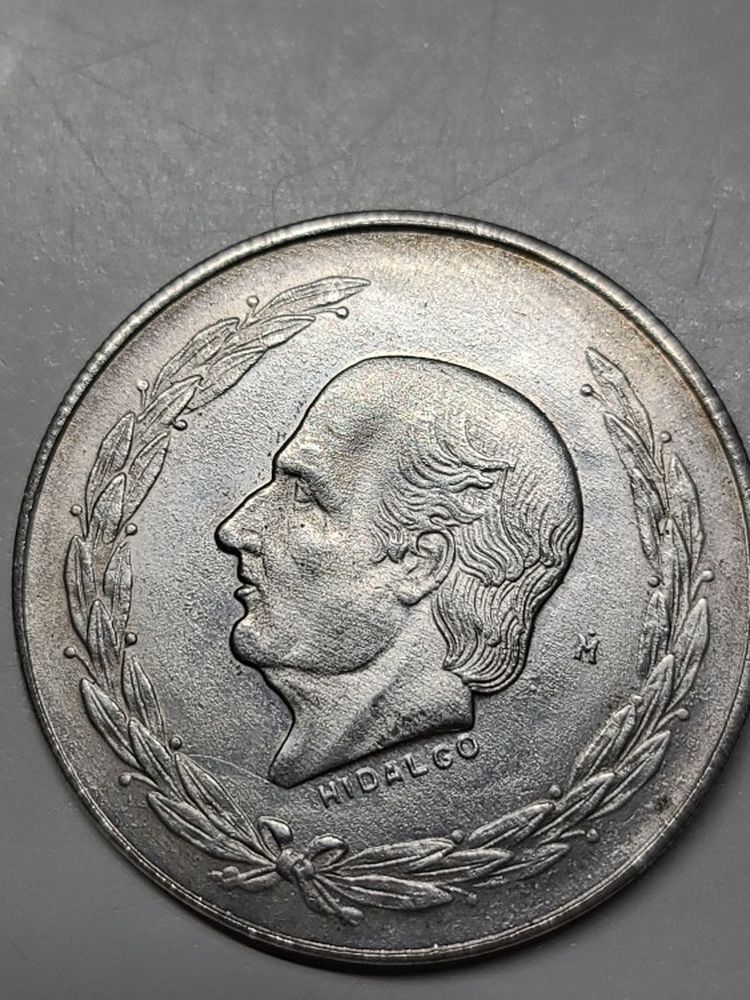 Silver Coin Mexican 5 Pesos Miguel Idalgo