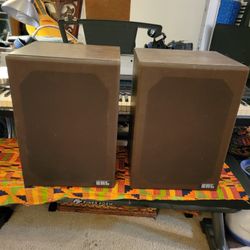 Pair Of SRL Speakers  (Walnut Cabinet)