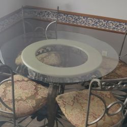 Indoor Outdoor Dining Table And 4 Chairs Set 