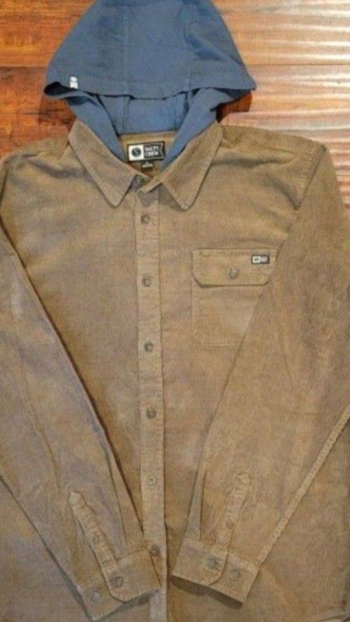 Salty Crew Mens Jacket/Shirt W/Hood Large $40