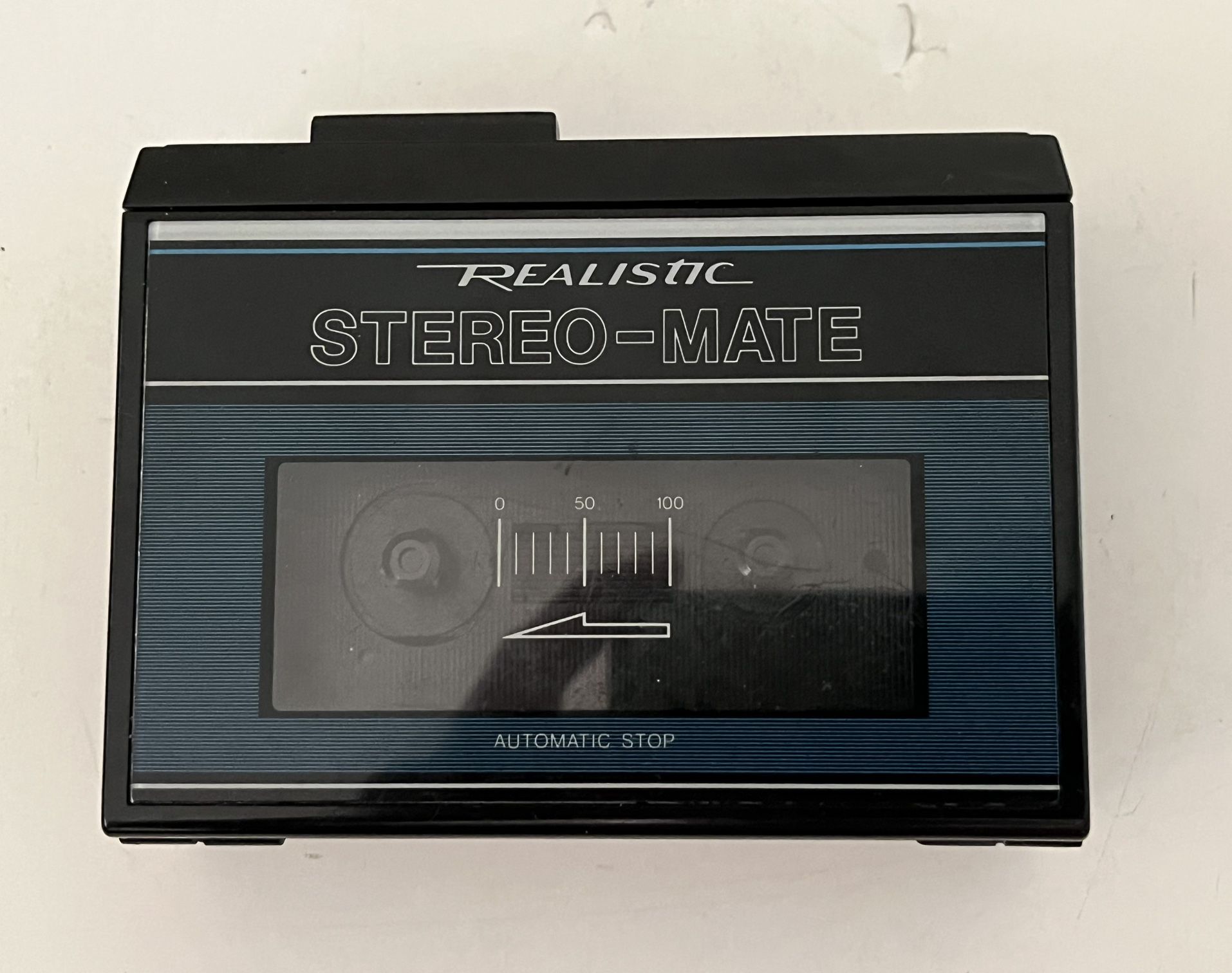 Excellent vintage working Realistic SCP-22 stero-mate Blue cassette Player