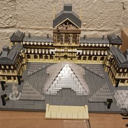 Off-brand Lego Louvre Museum, Assembled, ~3300 Pieces
