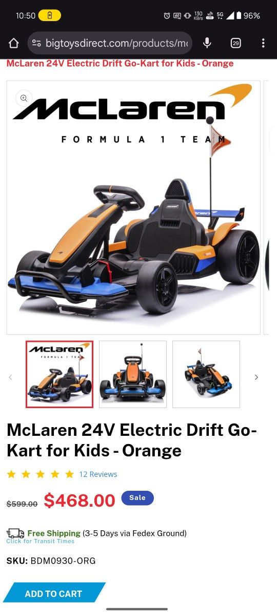 Electric Drift Go Kart For Kids