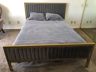 Velvet Bed Frame For Sale-$150 OBO