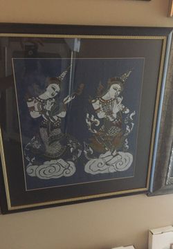 Custom framed silk